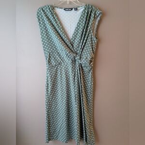 Lands' End Green Polka Dot Dress